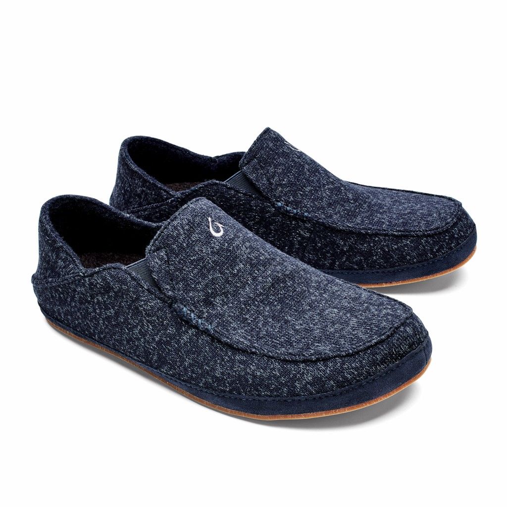 Olukai Men's Moloa Hulu Slipper - Trench Blue US493-867